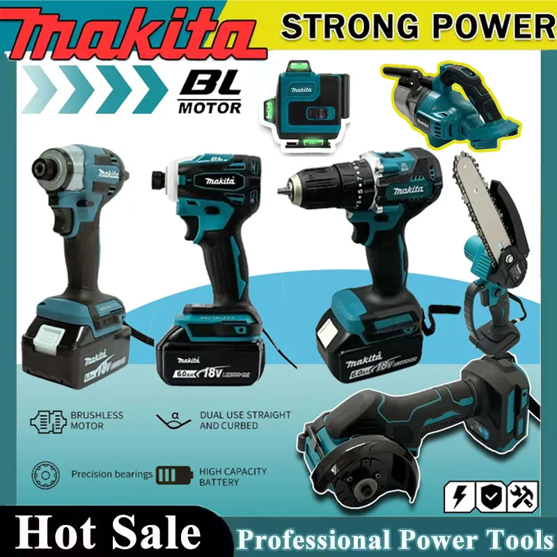 Power Tools Use - Makita Cordless Power Tools Kit Portable