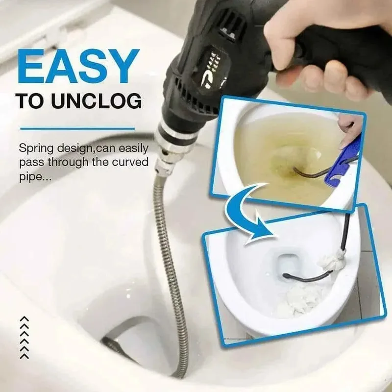 Power Tools Use - Drill Powered Pipe Drain Auger,Toilet Sink