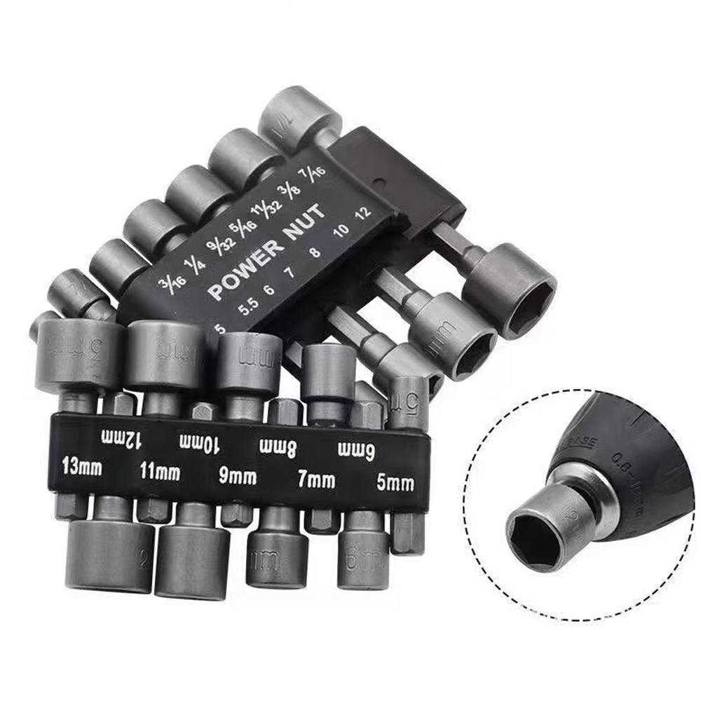 Power Tools Impact Wrench - 4-1Set Power Hex Sockets Sleeve Nozzles