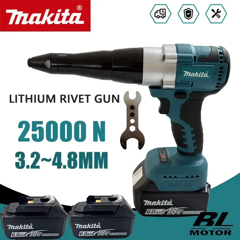 Power Tools Impact - Makita 25000N Brushless Electric Rivet Gun