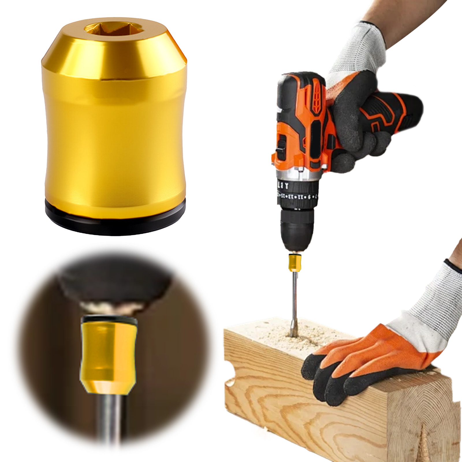 2Pcs Magnetic Screw Rings 6.35 - đánh giá và giá Power Tools Yellow