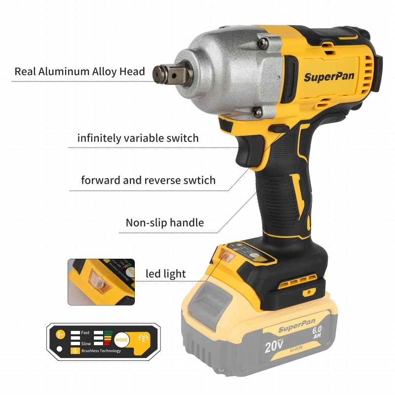 Brushless Cordless Impact Wren - đánh giá và giá Power Tools Impact Wrench