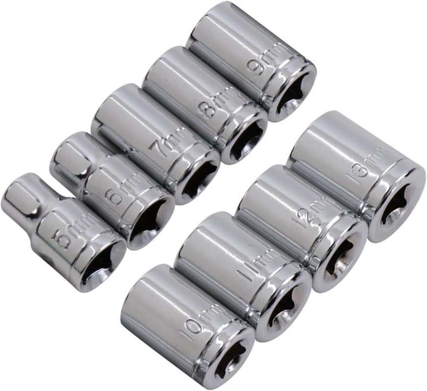 45/9Pcs 1/4 Inch Drive 5-13mm  - đánh giá và giá Power Tools Impact Wrench