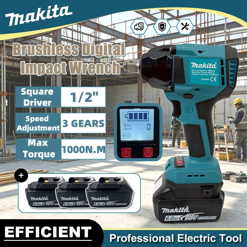 Makita Brushless Digital Displ - đánh giá và giá Power Tools Impact Wrench