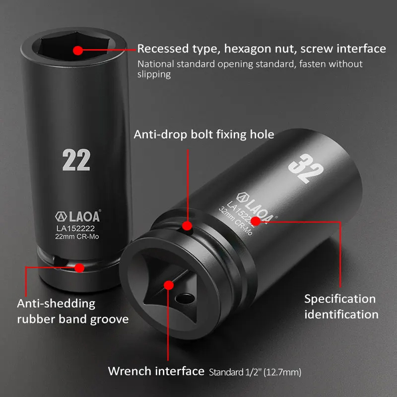 LAOA  1/2 inch Head Used on Ra - đánh giá và giá Power Tools Impact Wrench