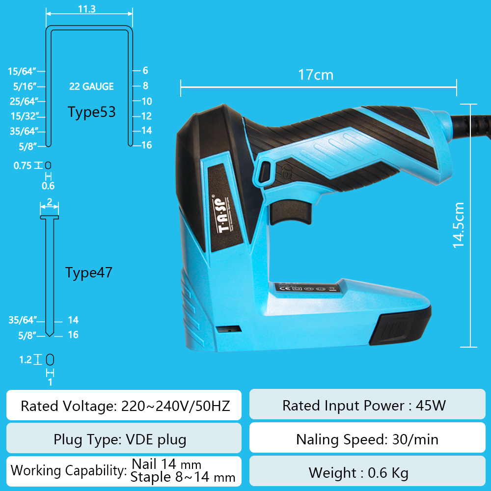 230V 2 in 1 Electric Staple Gu - đánh giá và giá Power Tools In Construction