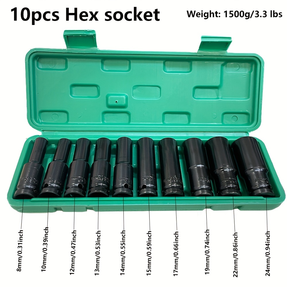 10pcs 1/2 Inch 8-24mm Power So - đánh giá và giá Power Tools Impact Wrench
