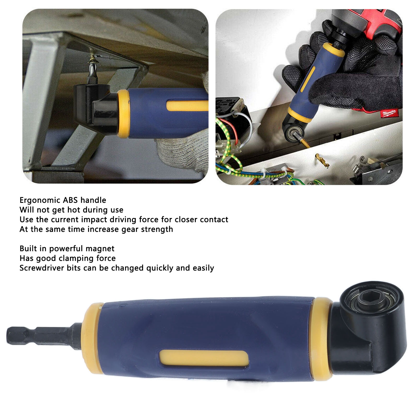 Right Angle Drill Adaptor 90 D - đánh giá và giá Power Tools Yellow